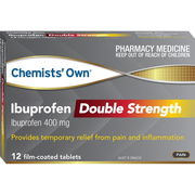 Chemists' Own Ibuprofen Double Strength 400 Tab X 12