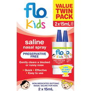 Flo Kids Saline Nasal Spray (Twin Pack) 15ml X 2
