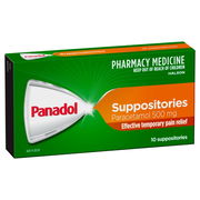 Panadol Paracetamol 500mg Suppositories X 10