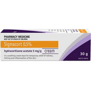 Sigmacort 0.5% Hydrocortisone Cream 30g ChemiStop