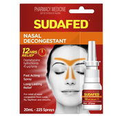Sudafed Nasal Decongestant Spray Pump 20ml