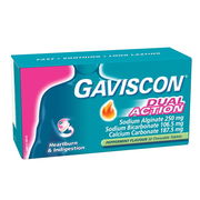 Gaviscon Dual Action Heartburn & Indigestion Relief Peppermint Tab X 32