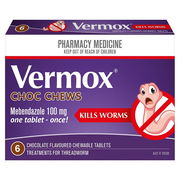 Vermox Choc Chews X 6