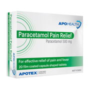 ApoHealth Pain Relief Paracetamol 500mg Caplets X 20