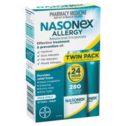 Nasonex Allergy Non-Drowsy 24 Hour Nasal Spray Twin Pack (2 x 140 sprays)