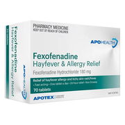 ApoHealth Fexofenadine Hayfever & Allergy Relief Tab X 70 (Generic for Telfast)