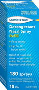 Chemists' Own Decongestant Nasal Spray REFILL 18ml