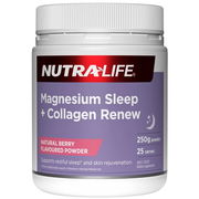 Nutralife Magnesium Sleep + Collagen Renew Powder - Natural Berry 250g ChemiStop
