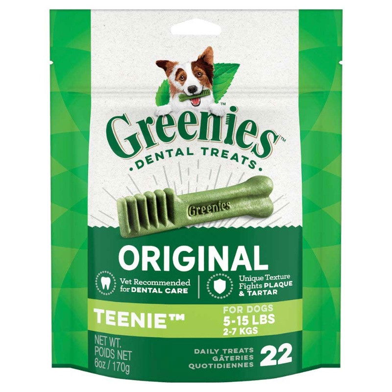 Greenies Dental Treats for Dogs Original - Teenie (2 - 7kg) 170g