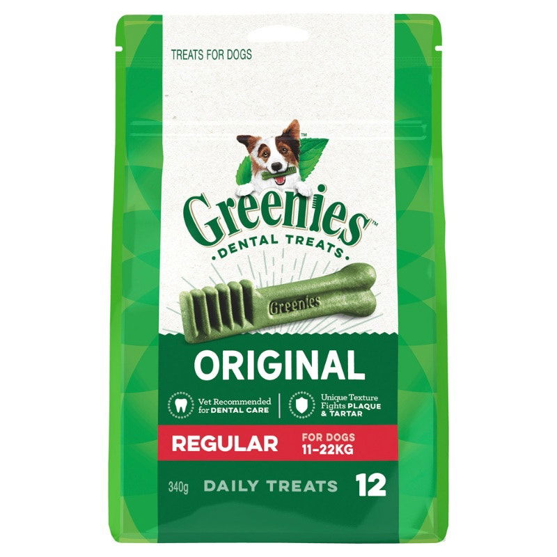 Greenies Dental Treats for Dogs Original - Regular (11 - 22kg) 340g
