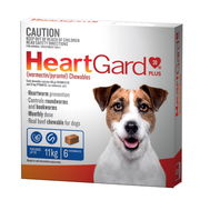 HeartGard Plus Chewables for Dogs Upto 11kg (Blue) X 6 ChemiStop