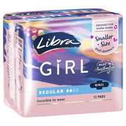 Libra Pad Girl Regular with Wings X 12