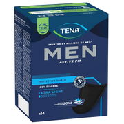 Tena Men Active Fit Protective Shield - Level 0 Extra Light X 14 (Limit 4 per order)
