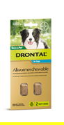 Drontal Chewable Dog Allwormer 10kg Tab X 2 ChemiStop
