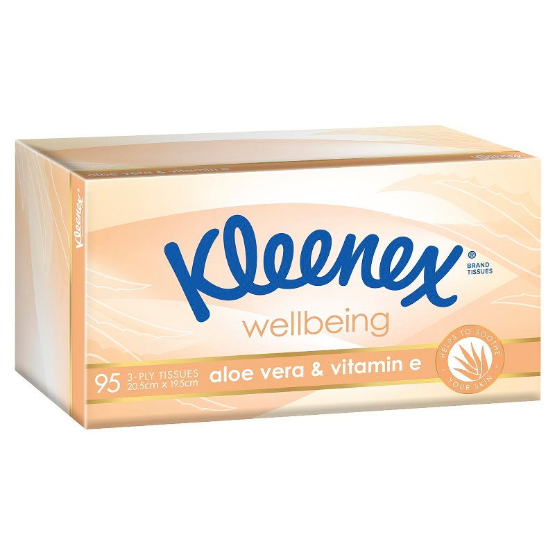 Kleenex Facial Tissue Aloe & Vitamin E X 95 Sheets (Limit 2 per order)