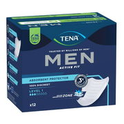 Tena Men Active Fit Absorbent Protector - Light Level 1 X 12 (Limit 4 per order)