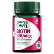 Nature's Own Biotin 300mcg Tab X 100 ChemiStop
