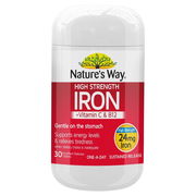 Nature's Way High Strength Iron + Vitamin C &  B12 Tab X 30