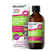 Brauer Baby & Kids Liquid Calcium with Magnesium & Zinc 200ml ChemiStop