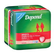 Depend Fitted Briefs Medium X 10 (Limit 4 per order)