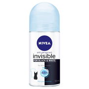 Nivea Invisible Black & White Anti-Perspirant Deodorant Roll-On for Women (Pure) 50ml ChemiStop